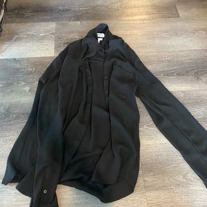 black button up blouse